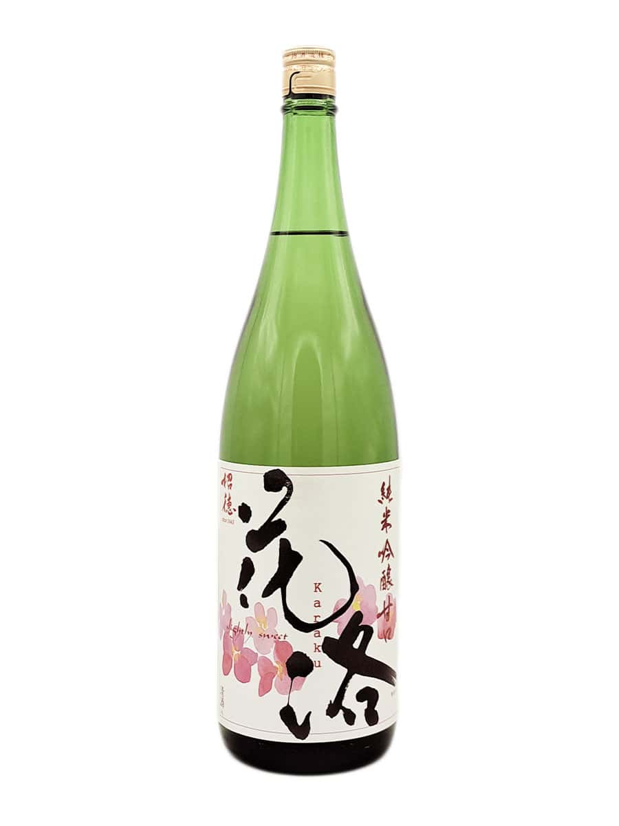 Karaku Amakuchi Junmai Ginjo 1800 ml Zweimaliger „Gold Award“ Gewinner in der Kategorie „Premium warm Sake“